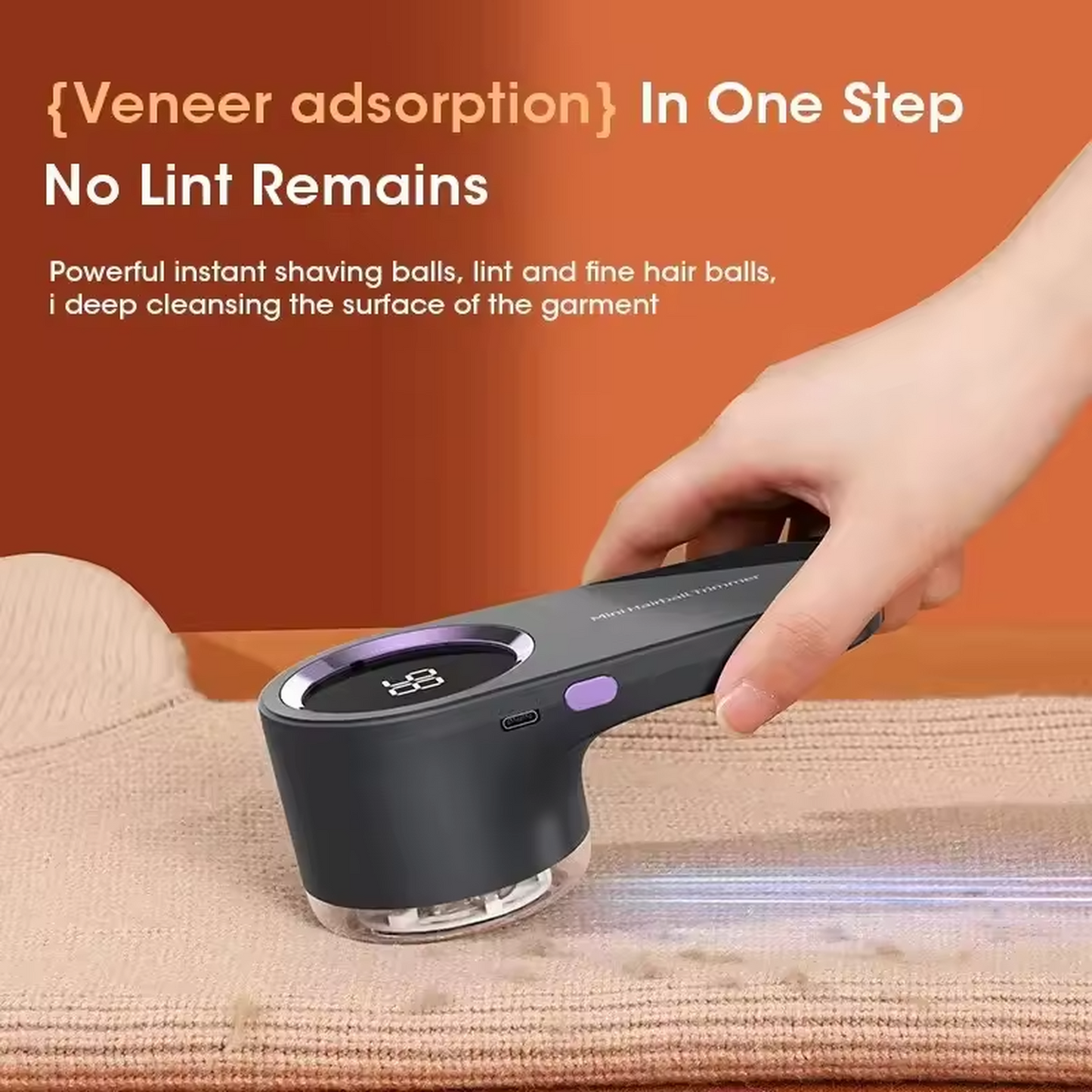 Rechargeable Fabric Shaver with LED Display