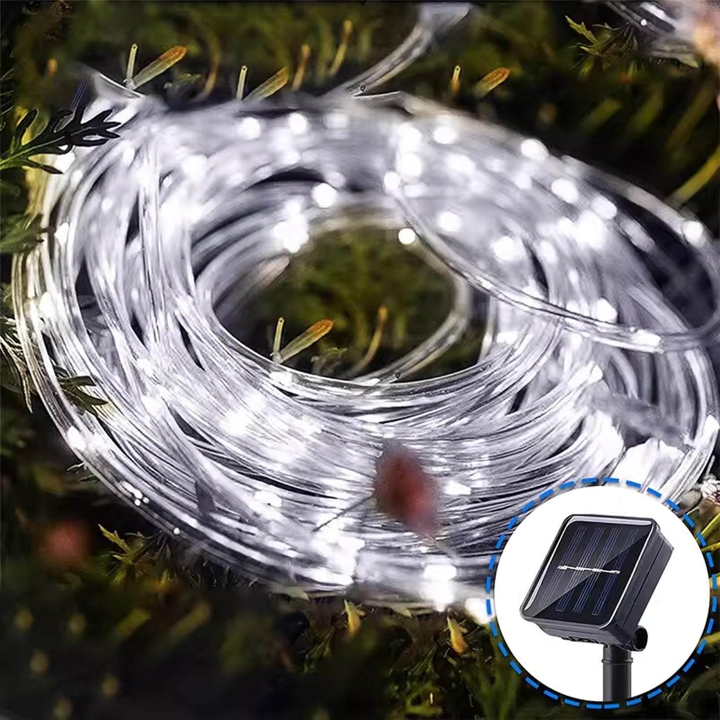Solar Rope Tube LED Lights – Waterproof 8 Modes String Lights for Outdoor Garden, Christmas & Holiday Decoration