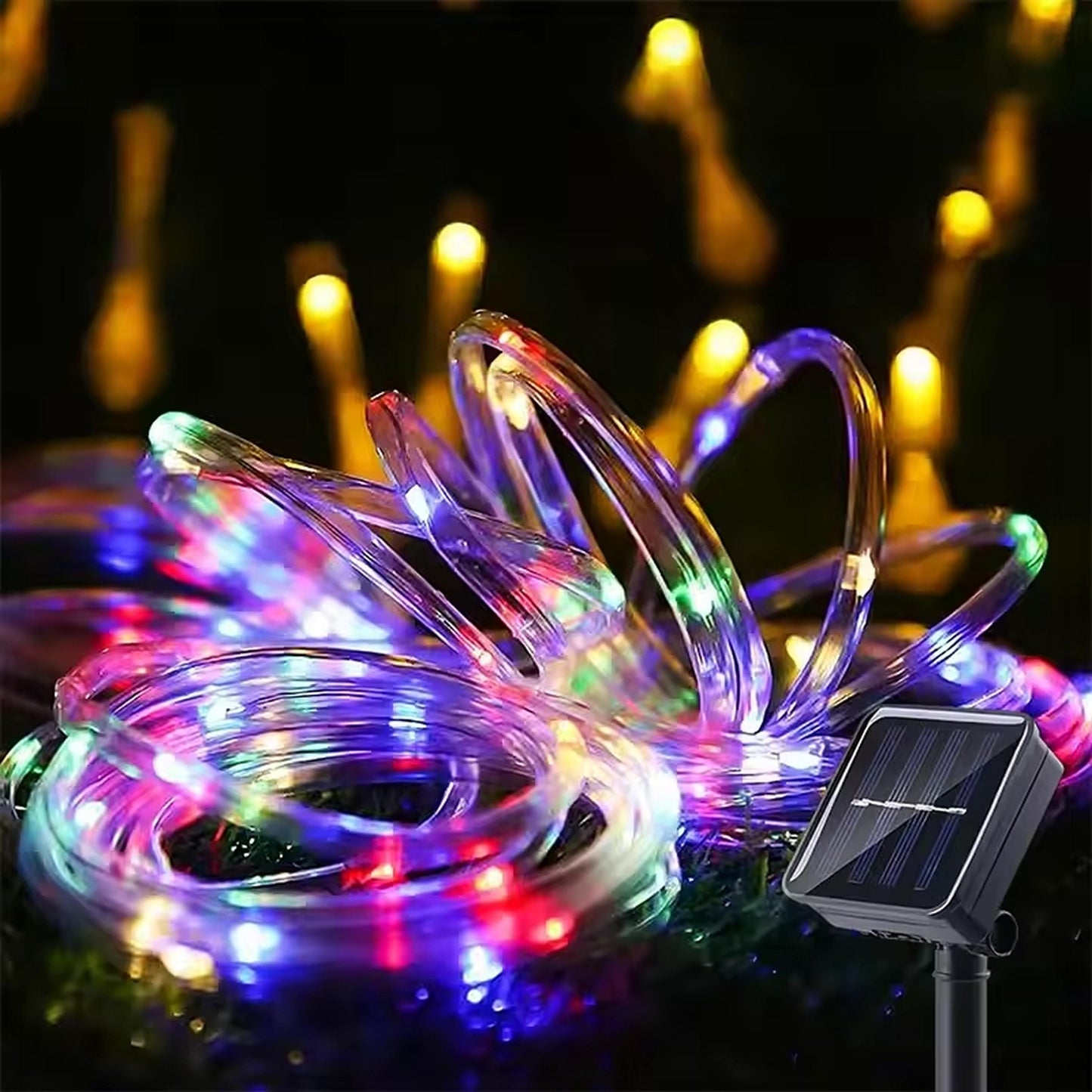Solar Rope Tube LED Lights – Waterproof 8 Modes String Lights for Outdoor Garden, Christmas & Holiday Decoration