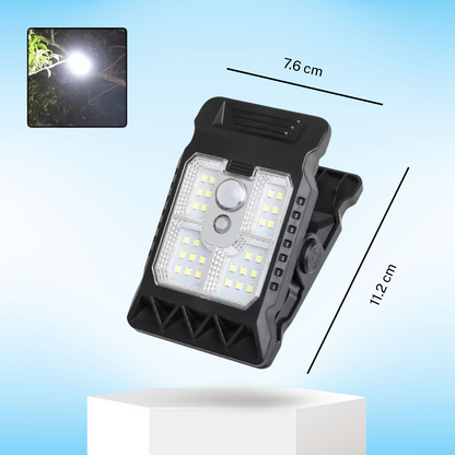 Solar Clip Lamp – Outdoor Waterproof Light with Motion Sensor & Warm Modes