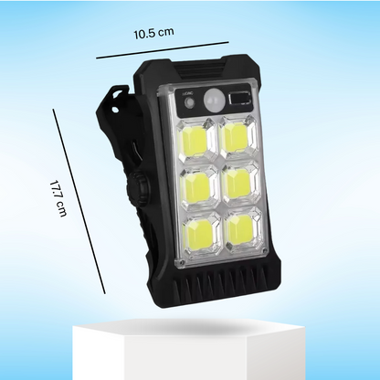 Solar Clip Lamp – Outdoor Waterproof Light with Motion Sensor & Warm Modes