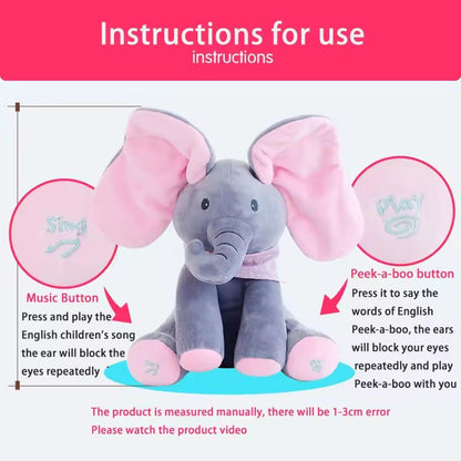 Soft Peekaboo Elephant Plush – Baby Toy Gift