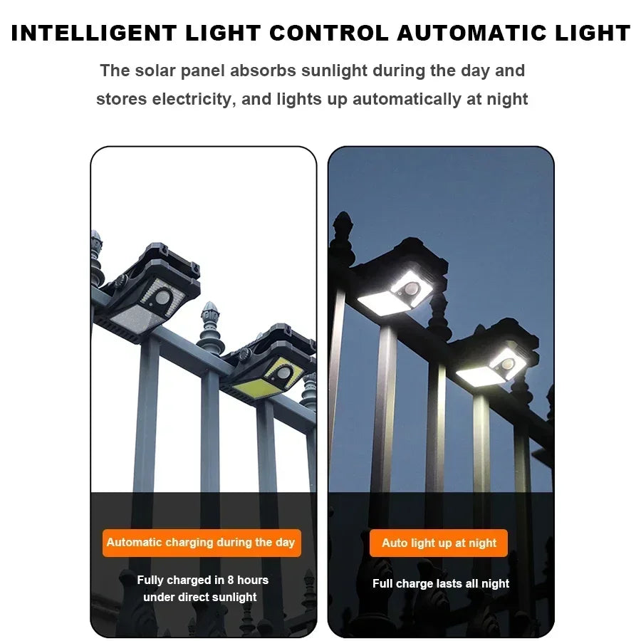 Solar Clip Lamp – Outdoor Waterproof Light with Motion Sensor & Warm Modes