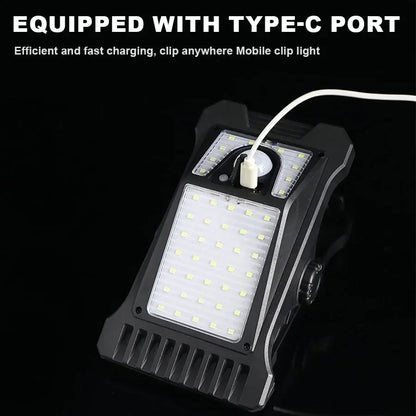 Solar Clip Lamp – Outdoor Waterproof Light with Motion Sensor & Warm Modes