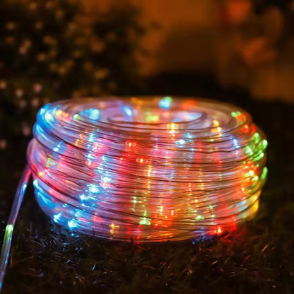 Solar Rope Tube LED Lights – Waterproof 8 Modes String Lights for Outdoor Garden, Christmas & Holiday Decoration